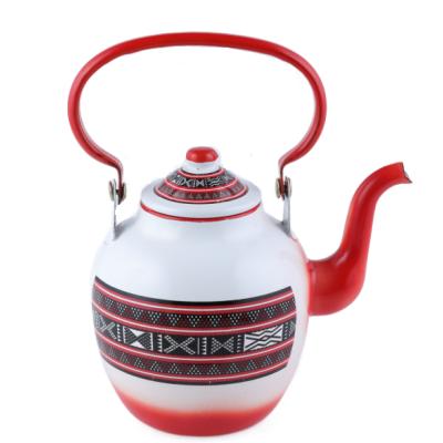 China Factory price enamel stocked cheap white kettle for sale