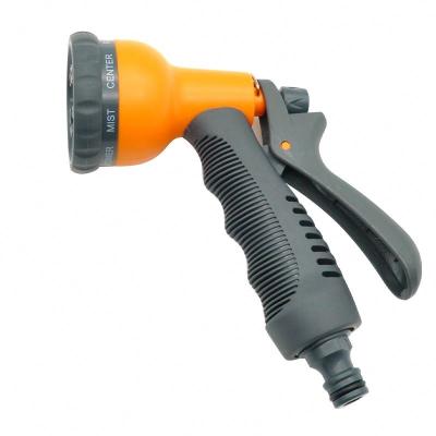 China Variable Flow Control Gartenkraft 8 Function Soft Coated Water Spray Nozzle Gun for sale