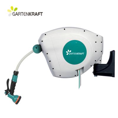 China GARTENKRAFT Adjustable Retractable Wall Mounted PVC Garden Hose Reel 130ft 1/2