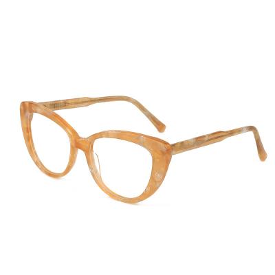 China Optical Monocle Frames Hot Sale Quality Classic Ladies Acetate Cateye Frames Glass Spectacle Monocle Optical Frames for sale