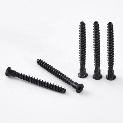 China Flat Hex Socket M5 Steel Euro Confirmat Screws For Wooden Furniture for sale