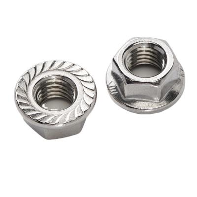 China Heavy Industry 304 Stainless Steel 316 Anti Slip Hex Flange Nut DIN6923 for sale