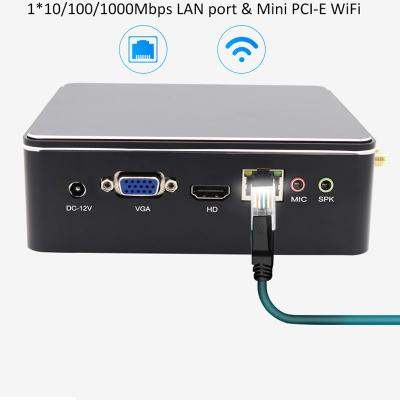 China Mini Computer Industrial Intel I3 4005U 5005U I5 4200U 5200U HD Graphics 500 Portable Fanless Industrial Win10 Mini PC for sale