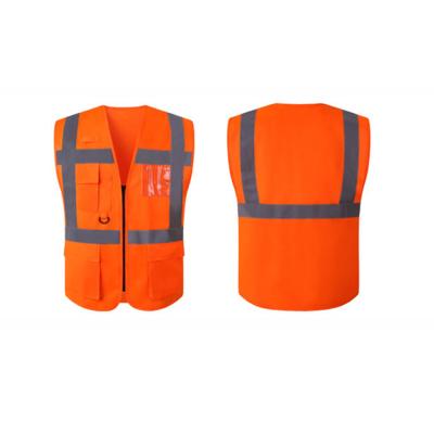 China Wholesale Water Proof Customize EN ISO 20471 ANSI Fluorescent Orange Class 2 Safety Reflective Vest for sale