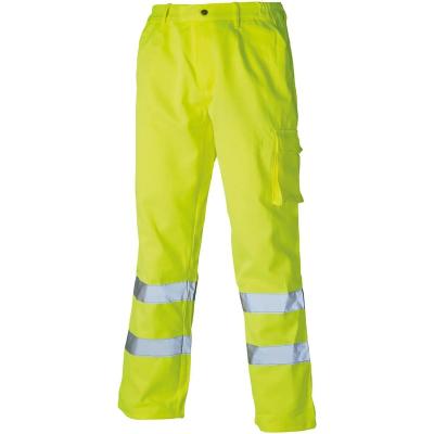 China Men's safety wear-resistant reflective pants works pants elastic waist pants hi viz for sale