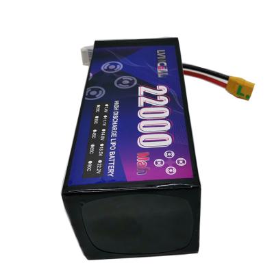 China 35C Li-polymer battery 22ah 7.4V 2S rechargeable lipo battery pack customized by toys 22000mah for sale