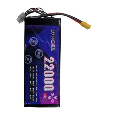 China Toys 22000mah lithium ion polymer rechargeable battery 7.4v 2S 22000mah lipo battery for drone model for sale