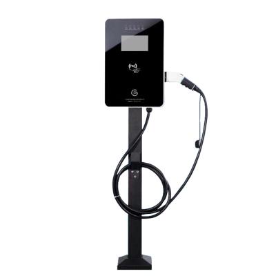 China Wall Hanging / Upright Mounting Fast Charging Station Single Gun AC Charging Pile for sale