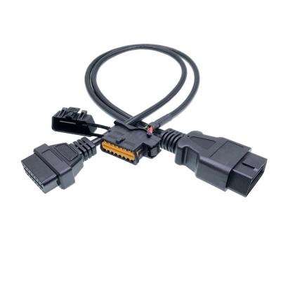 China OBD-II Port Replicator OBD2 Y Cable OBD Splitter Compatible with MT-OBD Live GPS Tracker For Renault 24 Year 1997-2007 for sale