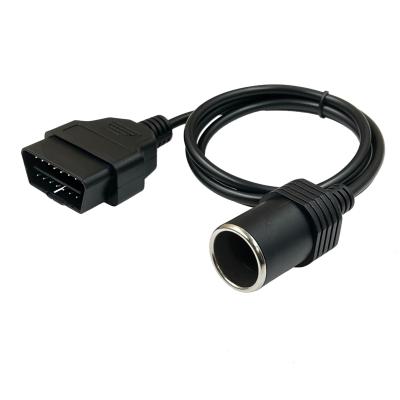 China AOTAI Car Universal 16-Pin OBD2 Car Cigarette Lighter Socket Charger Power Adapter with Temperature -20- 80degree OBD Cable for sale