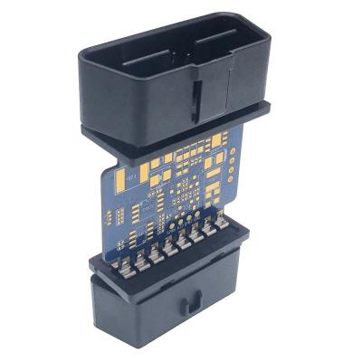 China OBD1 OBD2 16pin Male Connector For PCB j1962 OBD Right Angle Pins Plugs OBDII Connector Year 1994-1997 Black for sale