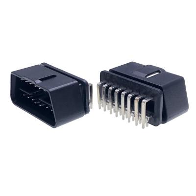 China All Cars Applications Compatible 16 Pin OBD2 Connector for PCB Made of PA66 GF Material for sale