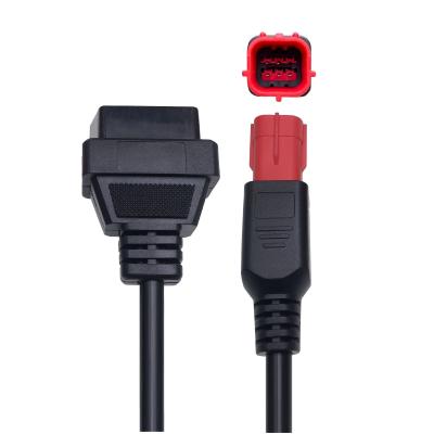 China OEM OBD2 Motorcycle Adapter Cable 16Pin OBD Female To 6 Pin Motorcycle Diagnostic Cable Replacement for sale