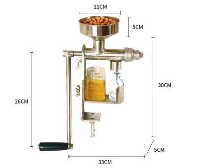 China Manual Cold Oil Press Machine for Small Scale Oil Seed Production in India for sale