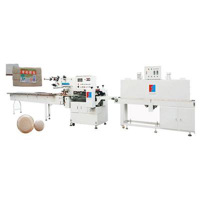 China Chemicals Processing Fully Automatic Liquid Powder Oil Soap Making Printing Stamp Wrapping Machine with Paddle Mixer Type for sale