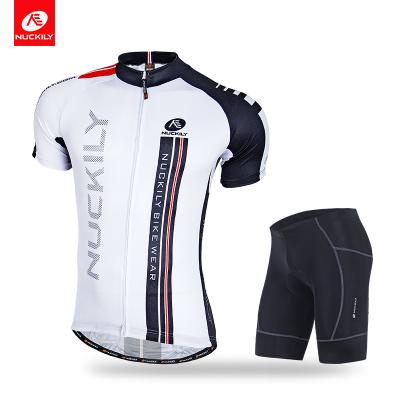 China NUCKILY Breathable Summer Full Zipper Cycling Short Sleeve Tank Top And Breathable Shorts Bike Short Set For Man Free Shipping for sale