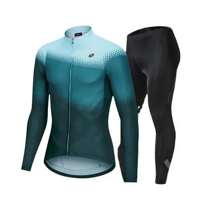 China Free Shipping Retail Men's Breathable Nuckily Cycling Long Sleeve Tank Top And Pants 3D Padded Bicycle Bike Riding Set for sale