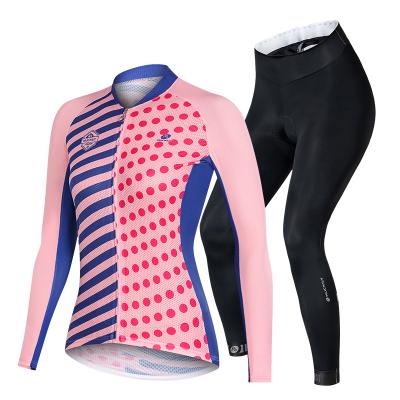 China NUCKILY Antibacterial Free Shipping Professional Cycling Jersey Top For Women Bike Clothing Shirts Sets Suits Bike Wear With 3D Padded Pants for sale