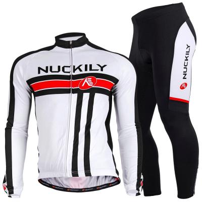 China NUCKILY Men's Breathable Clothing Winter Long Sleeve Jacket And Tights Cycling Thermal Road Ridding Sport Wear Set for sale