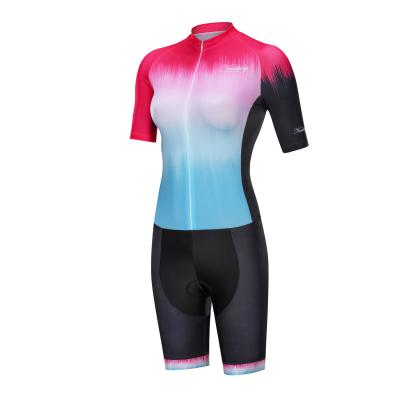 China Newcomer Nuckily Tank Top Cycling Clothing One-Piece Skin Sleeve Cycling Suit Women's Short Breathable Triathlon Women's Cycling Set for sale