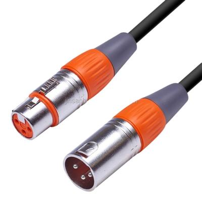 China jinsanhu high quality copper gold xlr microphone male female cable 1m for sale