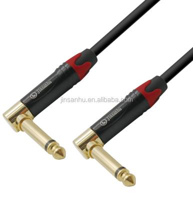 China High Quality Gold Rohs CE jinsanhu guitar musical instrument audio cable wire gold audio jack to rca jack 6.35 6.3 6.25 wholesale for sale