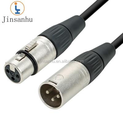 China High quality 3 pin microphone jinsanhu male to xlr female cable for audio microphone for sale