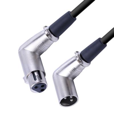 China Wholesale jinsanhu microphone speaker cable high quality gold right angle connector wire male to xlr female cable for sale