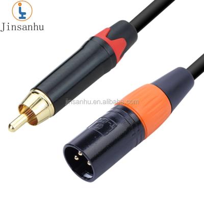 China Speaker male to rca microphone cable connector 1m OEM MRC052 gold pin xlr cable for sale