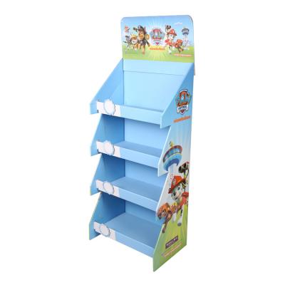 China Eco - Friendly Custom Printing Recyclable Paper Cardboard Display Stand Corrugated Paper Rack For Shopping for sale