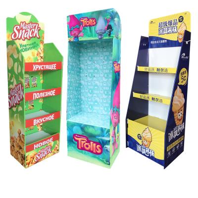 China Eco - Friendly Cardboard Counter Display With Hooks Corrugated Cardboard Table Top Display Stand for sale