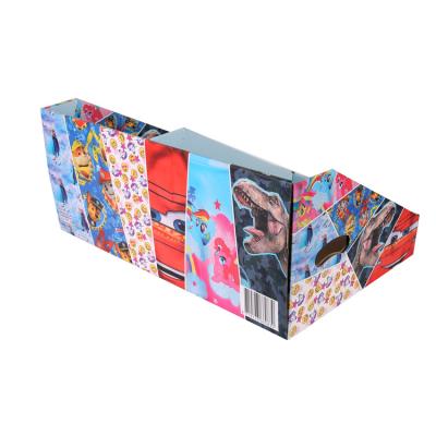 China Eco - Friendly Custom Retail Cardboard Advertising Box Shelf Paper Floor Counter Display Stand for sale