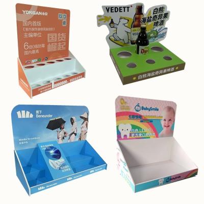 China Eco - Friendly Custom Printing Recyclable Cardboard Display Stand Corrugated Paper Rack for sale