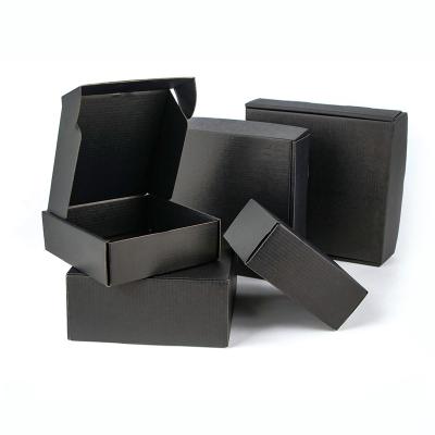 China Eco Recyclable Custom Printing Packaging Box Black Corrugated Cardboard Mailer Mailer Box For Clothes for sale