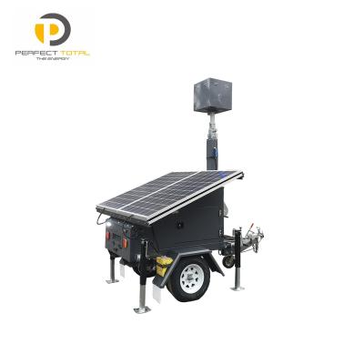 China Industrial trailer mounted solar power system for CCTV camera and lighting for sale