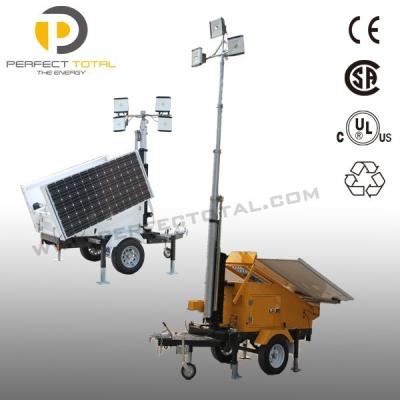 China Mobile Solar Led Tower Industrial Type Green Power Trailer Light for sale