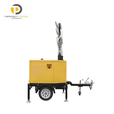 China Sports Stadiums 6kw Diesel Engine Mobile Light Tower for sale