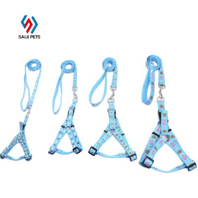 China Wholesale Viable Nylon Pet Cloth Stick Traction Rope Premium Nylon Saiji Dog Leash And Harness for sale