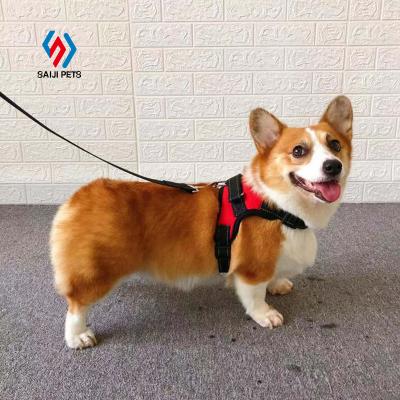 China Saiji Stocked Support OEM/ODM Customized Cute Dog Harness With New Design Adjustable Control Pet Vest for sale