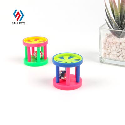 China Wholesale Viable Saiji Pet Interactive Prevent Worry Cat Cylinder Jingle Drum Balls Bell Pet Toy for sale