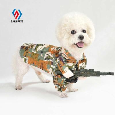 China Viable Luxury Funny Tricolor Saiji Summer Pet Training Dog Training Dog Vest Uniform Clothes for sale