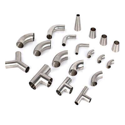 China SS304 SS316L Sanitary Stainless Steel Welded Pipe Fittings For Food And Beverage Industry for sale