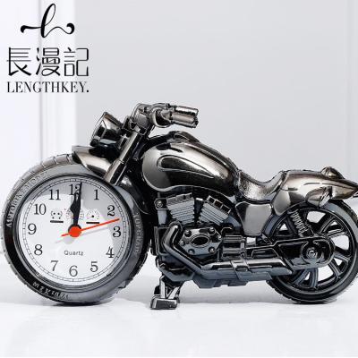 China LUMINOVA 2022 Fashion Personality Alarm Clock Student Bedside Clock Home Motorcycle Hot Selling Creative Modeling Amazon for sale