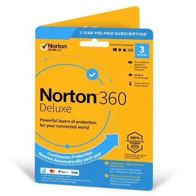 China 24/7 Email Delivery Online Global Universal Norton Security Deluxe Antivirus Software Windows 10 (3 PC 3 Years Link Account+Key) for sale