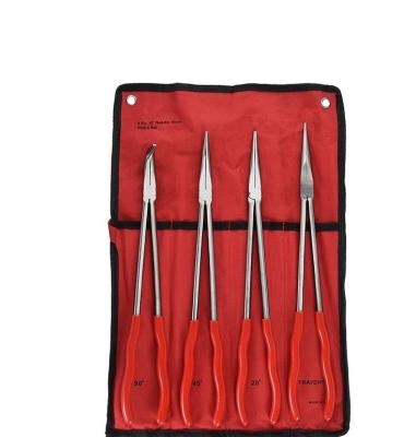 China Cutting Factory Direct Sale 16 Inch Needle Nose Pliers Set Extra Long 4 Piece Set Made In China for sale