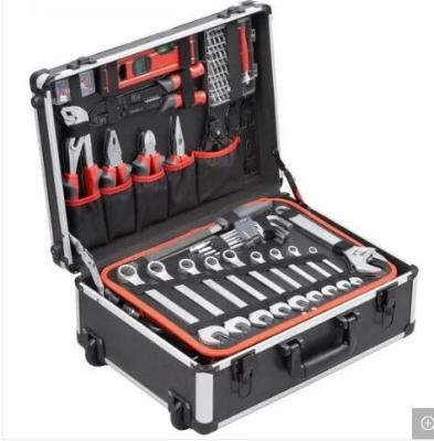 China Durable+Portable+Comfortable handle+Fine package 198pcs household electric hand-held machine tool kit with aluminum case for sale