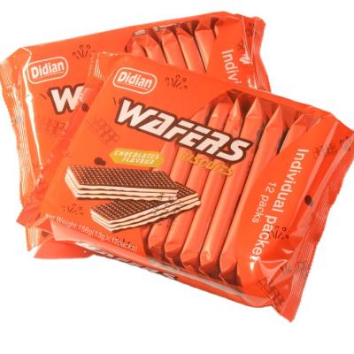 China Cheap Pack 13g Low Fat Flavor Chocolate Wafer Cookies Wafer Cookies Chocolate Candy for sale