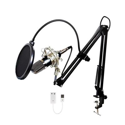 China Professional USB Microphone Studio Recording Condenser Microphone with Stand for Game Singing Broadcasting for sale