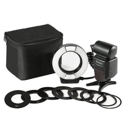 China Mcoplus MCO14EXT TTL Flash For E-TTL With Screen LCD Lamp Assist LED AF Macro Ring Flash TTL Light for sale