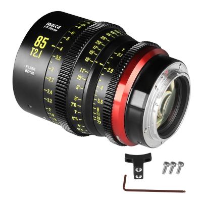 China Manual Focus Meike Prime 85mm Cine T2.1 Lens For Full View Cinema Camera Systems for sale